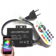 LED Controller - Strip 230V - RGB - IR+App-Bluetooth - 8A - 1500W